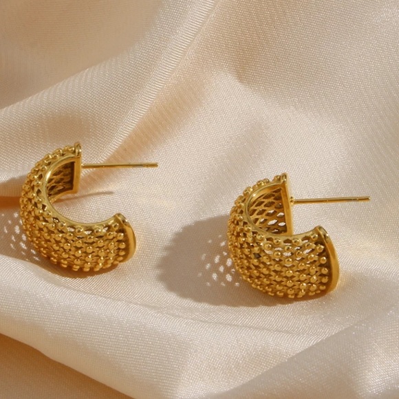 GP Mesh Bold Chunky Earrings - Picture 2 of 5
